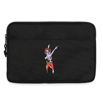 Dabbing Pirate Skeleton Halloween - Laptop bag 13" - black - Front