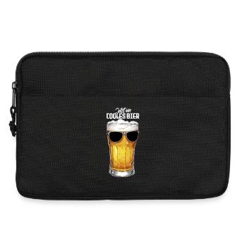 Cooles Bier mit Sonnenbrille für Bierkenner  - Laptoptasche 13" - Schwarz - Vorne