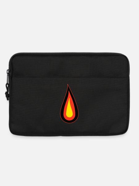 Deutschland Flamme - Schwarz Rot Gold Design - Laptoptasche 13" - Schwarz