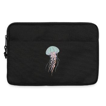 Pastel jellyfish illustration - Laptop bag 13" - black - Front