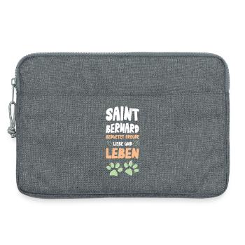 Saint Bernard Amour et Vie - Sacoche pour ordinateur portable 13 pouces - gris chiné - Devant