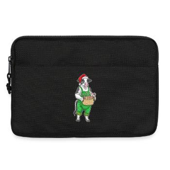 Cow Christmas Candy Cane - Laptop bag 13" - black - Front