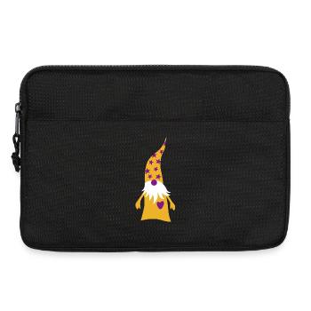 Chapeau d’étoile gnome Cœur de Noël dans la forêt naine - Sacoche pour ordinateur portable 13 pouces - noir - Devant