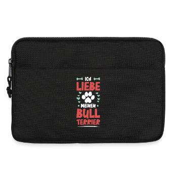 I love my Bull Terrier - Laptop bag 13" - black - Front