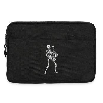 Skelett-Saxophonisten-Geschenk - Laptoptasche 13" - Schwarz - Vorne