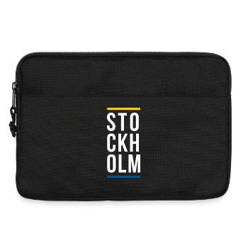 Design du logo de la ville de Stockholm - Sacoche pour ordinateur portable 13 pouces - noir - Devant