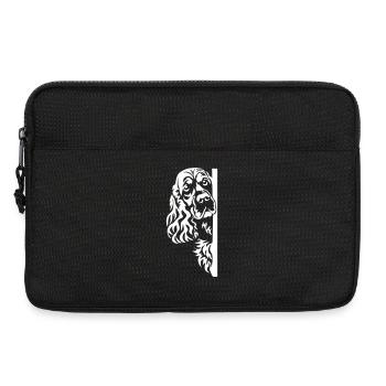 Englischer Cocker Spaniel Kopf "Black Edition" - Laptoptasche 13" - Schwarz - Vorne