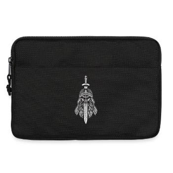 Draugr Éveillé - Guerrier viking mort-vivant - Sacoche pour ordinateur portable 13 pouces - noir - Devant