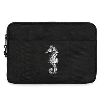 Silhouette complexe d’hippocampe - Sacoche pour ordinateur portable 13 pouces - noir - Devant