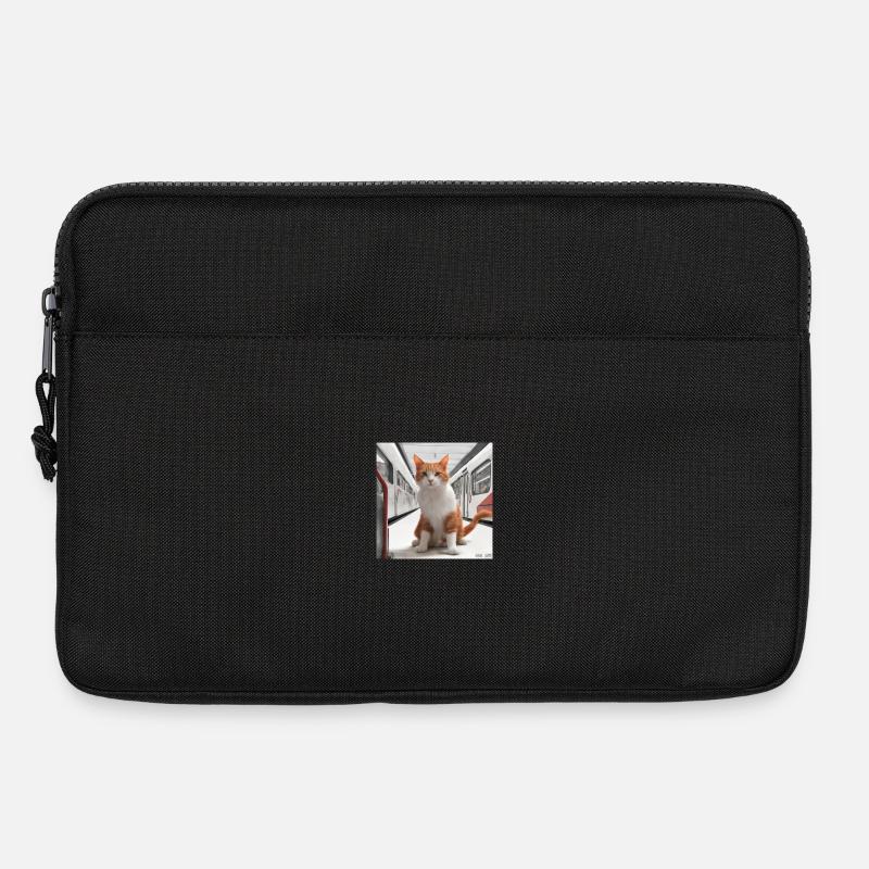 Reisekatze #5 (Zug) - Laptoptasche 13" - Schwarz