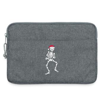 Skibidi challenge meme Skelett Weihnachten Tanz - Laptoptasche 13" - Grau meliert - Vorne