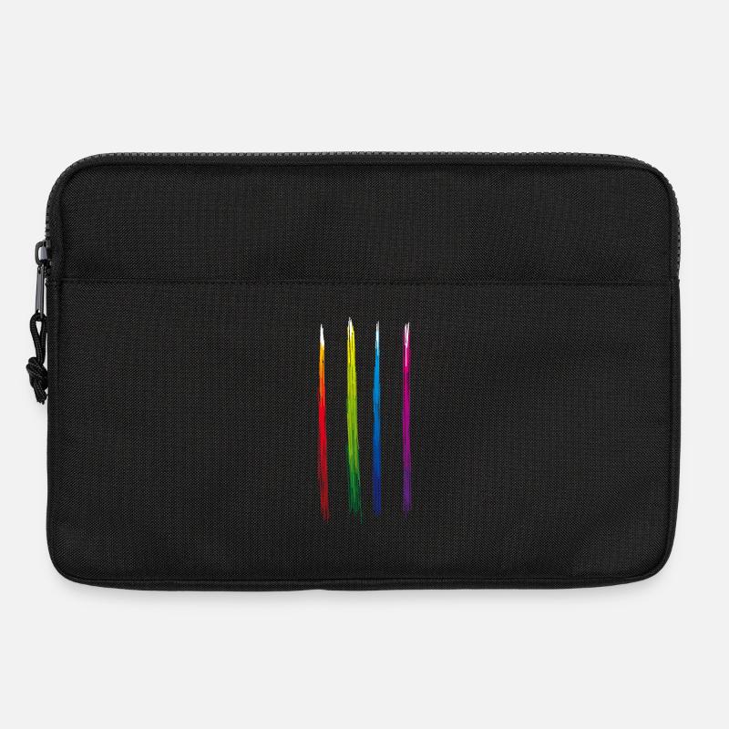 Farben Streifen - Laptoptasche 13" - Schwarz