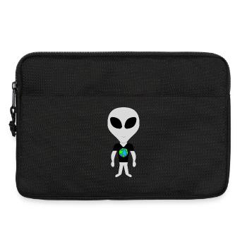 Des extraterrestres durables avec la Terre - Sacoche pour ordinateur portable 13 pouces - noir - Devant