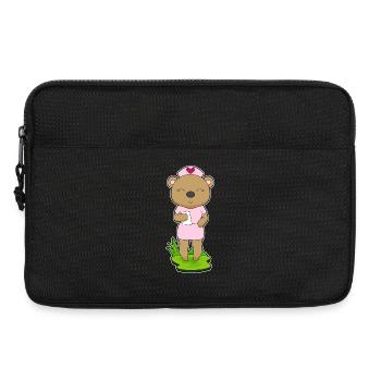 Bär Krankenschwester  - Laptoptasche 13" - Schwarz - Vorne