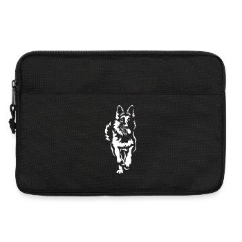 German Shepherd "Black Edition" - Laptop bag 13" - black - Front