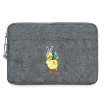 Duck Easter Bunny Ears - Laptop bag 13" - heather grey - Front