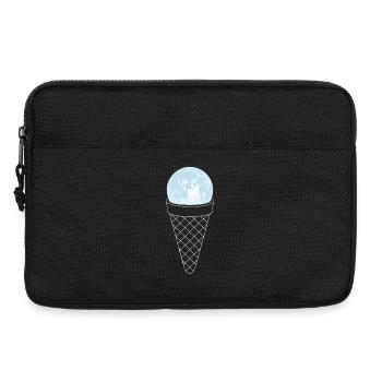 Crème glacée de la Lune - Sacoche pour ordinateur portable 13 pouces - noir - Devant