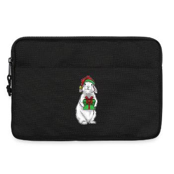 Forfait Noël lapin - Sacoche pour ordinateur portable 13 pouces - noir - Devant