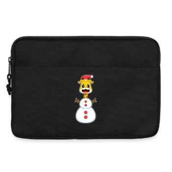 Giraffe Christmas Snowman - Laptop bag 13" - black - Front