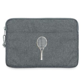 Tennis Schläger Racket Klassisch - Laptoptasche 13" - Grau meliert - Vorne