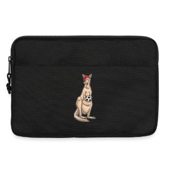Football de Noël Kangourou - Sacoche pour ordinateur portable 13 pouces - noir - Devant