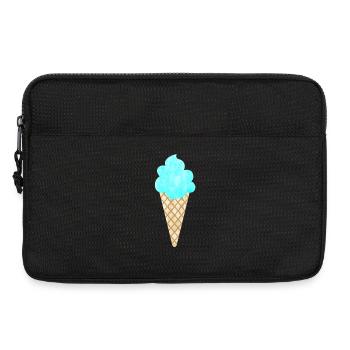 Crème glacée Crème glacée Gaufre Bleu Cool Ventilateur de glacier d’été - Sacoche pour ordinateur portable 13 pouces - noir - Devant