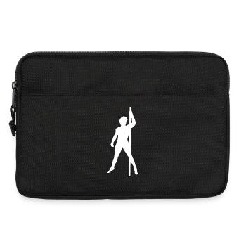 Männer Silhouette Pole Dance Exotischer Tanz - Laptoptasche 13" - Schwarz - Vorne
