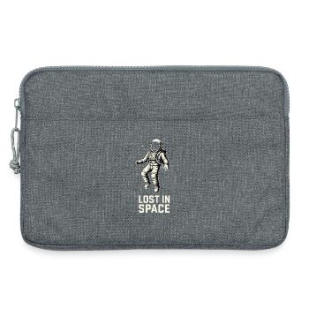 Astronaut Lost in Space – Weltraum Retro Design - Laptop bag 13" - heather grey - Front