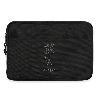 Dragon. (lignes blanches) (par Leni Riosa) - Sacoche pour ordinateur portable 13 pouces - noir - Devant