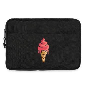 Fond de crème glacée dessin animé - Sacoche pour ordinateur portable 13 pouces - noir - Devant