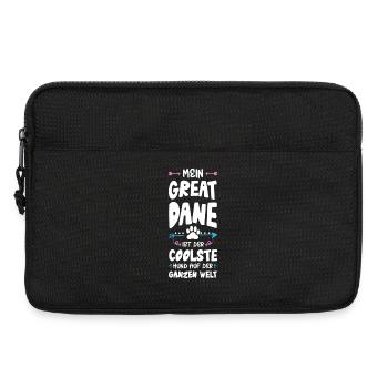 dicton du chien dogue allemand - Sacoche pour ordinateur portable 13 pouces - noir - Devant