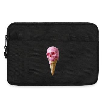 Pink Skull Eiscreme Kunst - Laptoptasche 13" - Schwarz - Vorne