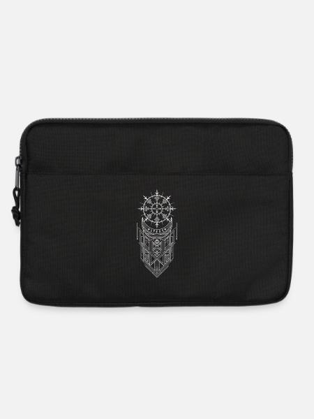 Vegvisir-Runenkompass – Germanische keltische Wikinger - Laptoptasche 13" - Schwarz