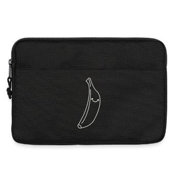 Réplique minimale sur le sourire de la banane - Sacoche pour ordinateur portable 13 pouces - noir - Devant