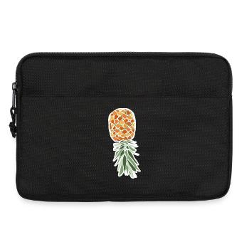 Ananas à l’envers – Illustration tropicale - Sacoche pour ordinateur portable 13 pouces - noir - Devant