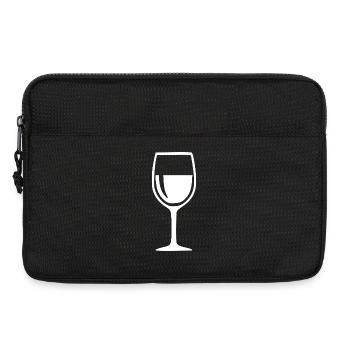Weinglas schwarz Weinrebe Wein Geschenk Kellner - Laptoptasche 13" - Schwarz - Vorne