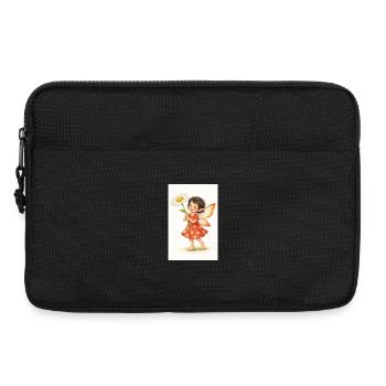 Daisy Fee mit Blume - Laptoptasche 13" - Schwarz - Vorne