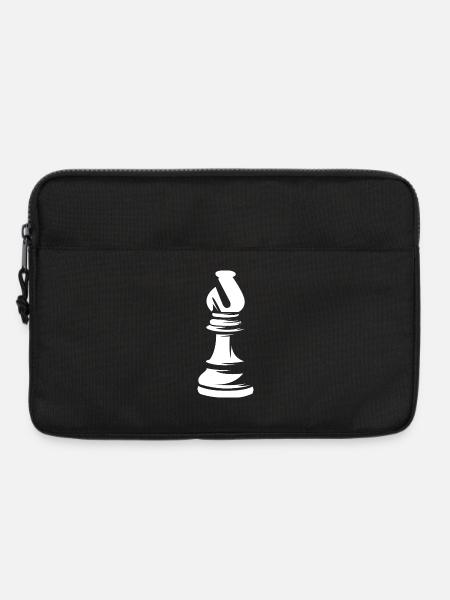 bishop läufer schach figur chess symbol Grafik - Laptoptasche 13" - Schwarz