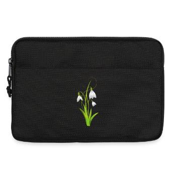 Schneeglöckchen als wunderschöne Frühlingsblumen - Laptoptasche 13" - Schwarz - Vorne