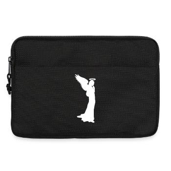 Engelsilhouette seitlich, weihnachtsengel - Laptoptasche 13" - Schwarz - Vorne