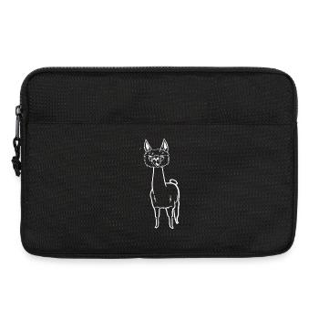 Funny cartoon alpaca - Laptop bag 13" - black - Front