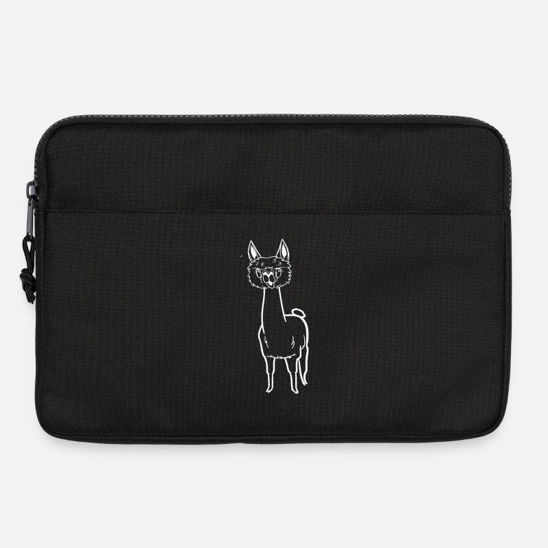 Witziges Comic-Alpaka - Laptoptasche 13" - Schwarz