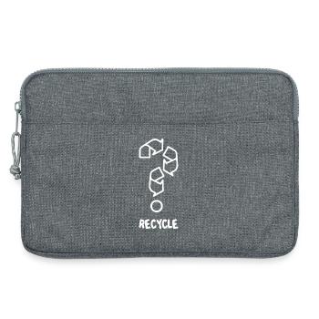 Recycle (dark) - Laptop bag 13" - heather grey - Front