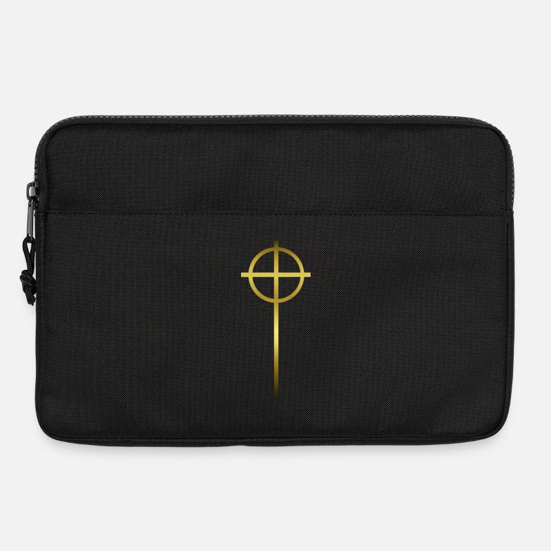 Celtic Cross Gold - Laptoptasche 13" - Schwarz