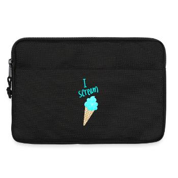 I scream Icecream Eis Fan Eiscreme coole Sprüche - Laptoptasche 13" - Schwarz - Vorne