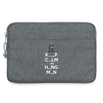 Keep Calm and Hangman - Laptop bag 13" - heather grey - Front