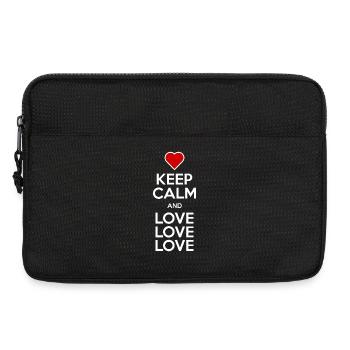 Keep Calm and Love love love - Laptop bag 13" - black - Front