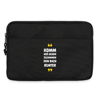 Komm wir gehen zusammen den Bach runter - Laptoptasche 13" - Schwarz - Vorne