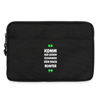 Komm wir gehen zusammen den Bach runter - Laptoptasche 13" - Schwarz - Vorne