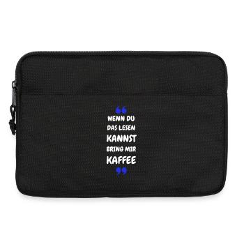 Wenn du das lesen kannst bring mir Kaffee - Laptoptasche 13" - Schwarz - Vorne